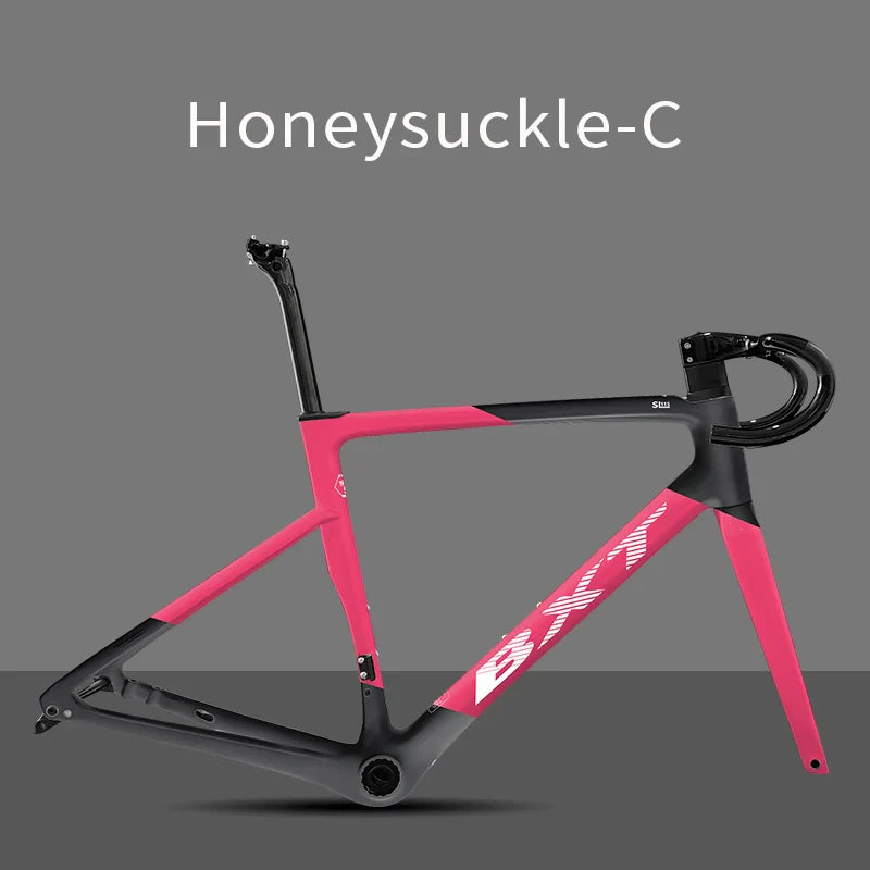 BXT Carbon Superlight 950g Carbon Road Bike Frame Disc Brake Bicycle Frameset Thru Axle Flat Mount T47 BSA Di2 bxt Bike Frame