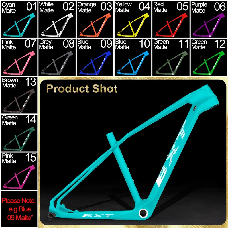 BXT Chinese cheap Carbon mtb frame 27.5er 15.5/17/18.5/20 bicicletas mountain bike 27.5 racing used bikes bicycle frame