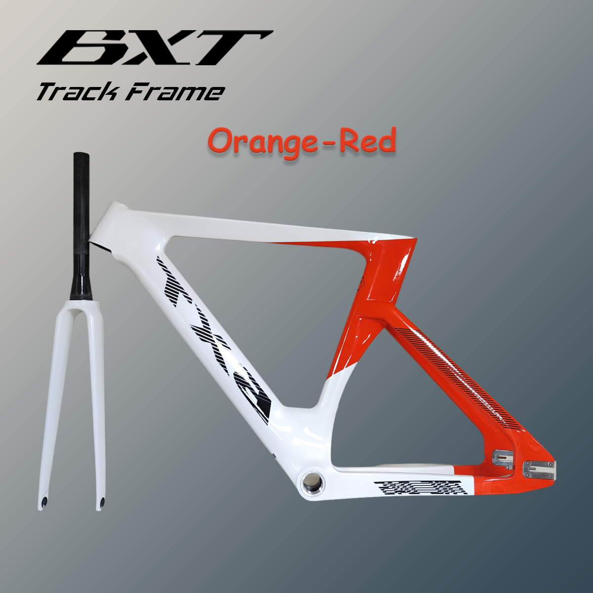 BXT-Track-045 Full Carbon Track Bike Frame 700C – Custom Color & Size Fixed Gear Racing Frame for Velodrome Cycling