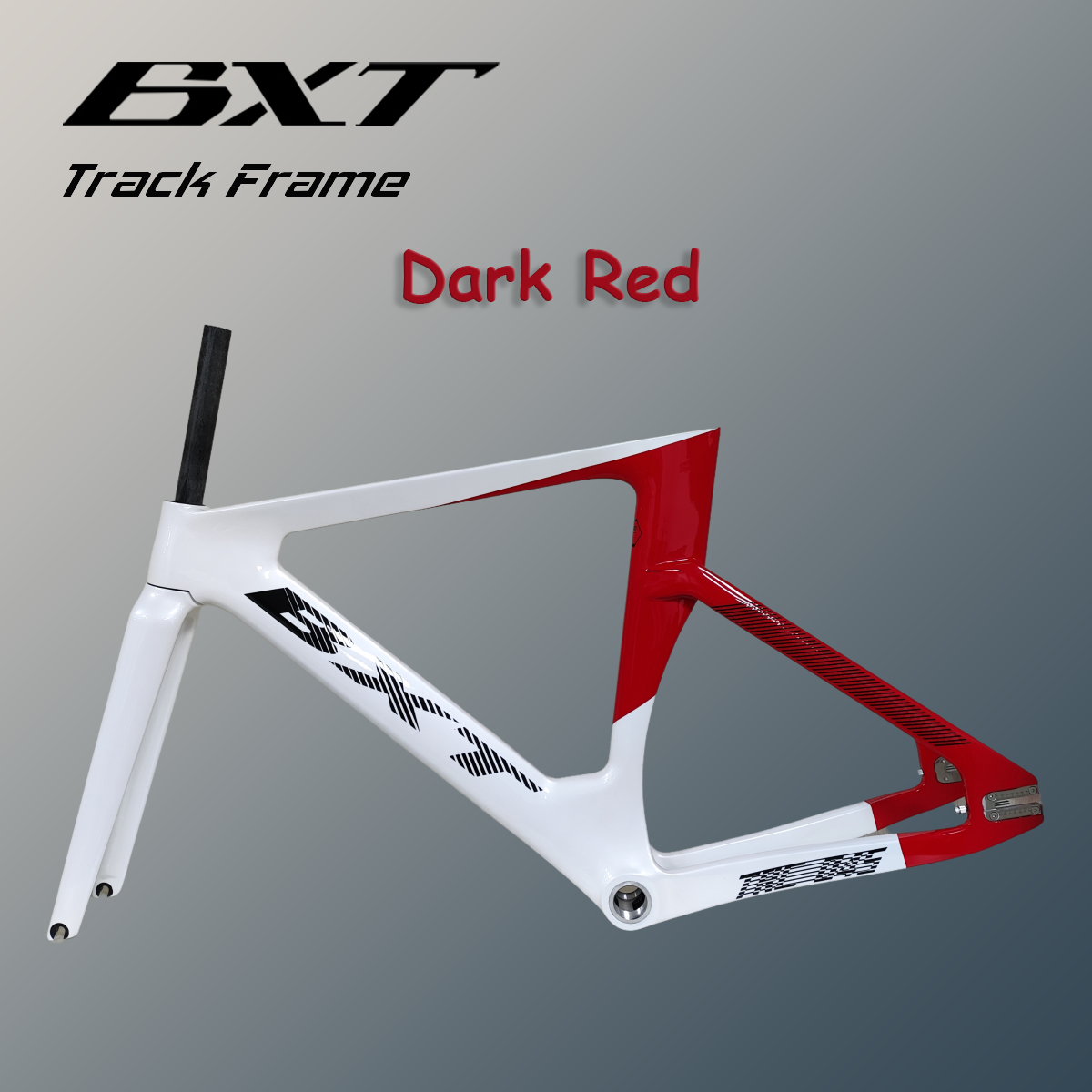BXT-Track-045 Full Carbon Track Bike Frame 700C – Custom Color & Size Fixed Gear Racing Frame for Velodrome Cycling