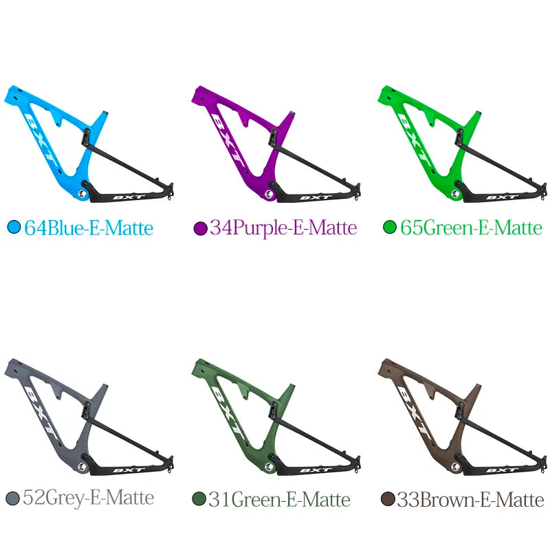 BXT Full Carbon Suspension Bike Frame 29er Trail Carbon Mountain Bicycle Frame Thru-Axle Boost 29er