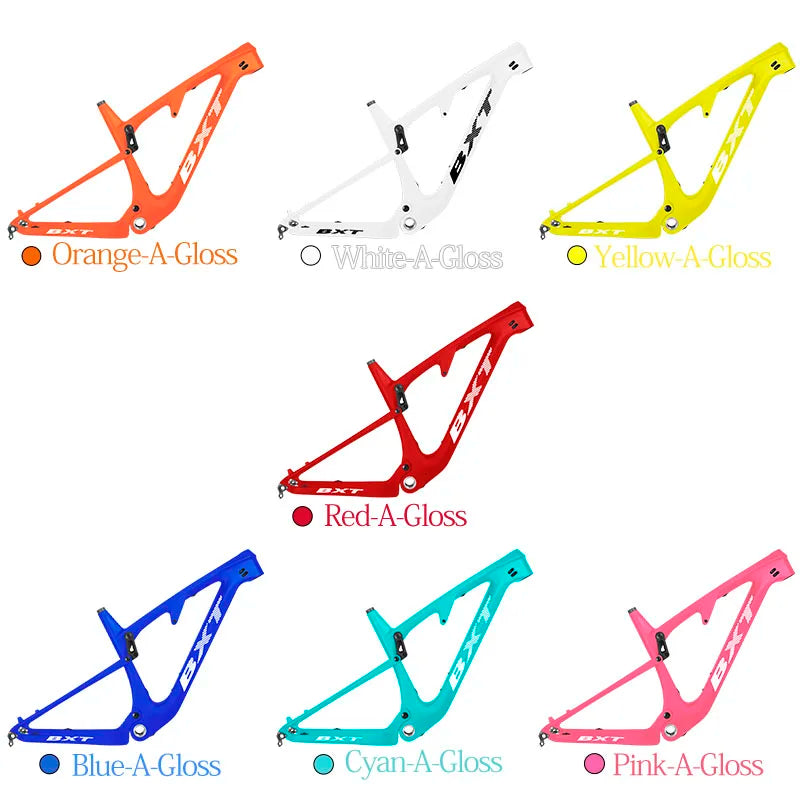 BXT Full Carbon Suspension Bike Frame 29er Trail Carbon Mountain Bicycle Frame Thru-Axle Boost 29er