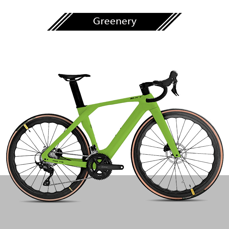 BXT Carbon Rennrad Shimano 105 R7120 Ultraleichter Straßenrahmen mit Scheibenbremse Carbon Road Bike