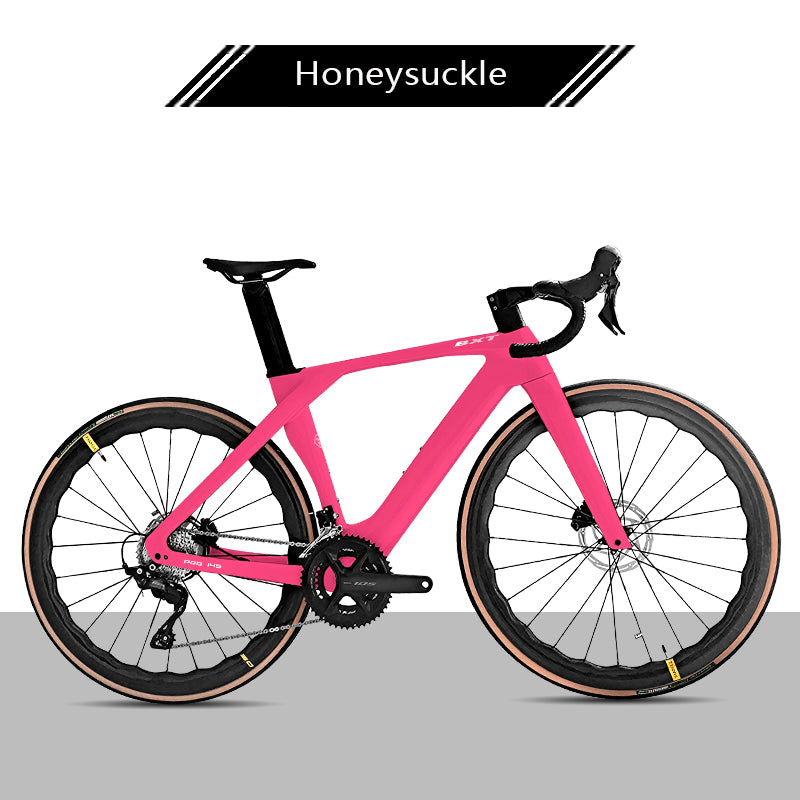 BXT Carbon Rennrad Shimano 105 R7120 Ultraleichter Straßenrahmen mit Scheibenbremse Carbon Road Bike