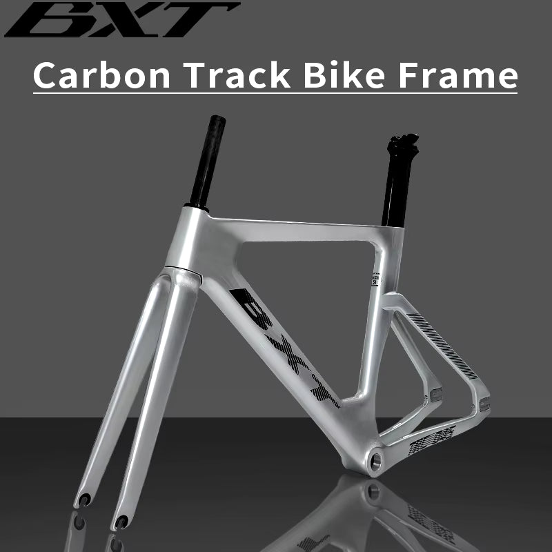 BXT-Track-045 Carbon Track Frame Carbon BSA Fiber Racing Tracking Bike Frameset Fixed Gear Bike Frame 120x9mm Rear Tail Hook Custom Color Available