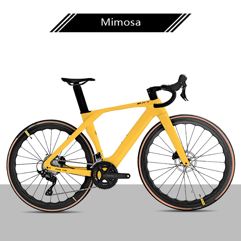 BXT Carbon Rennrad Shimano 105 R7120 Ultraleichter Straßenrahmen mit Scheibenbremse Carbon Road Bike