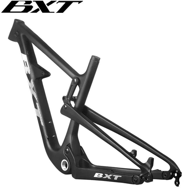 BXT New 29er All Mountain Travel 150mm Carbon Full Suspension Bicycle Frame Thru Axle Boost Full Carbon AM Suspension MTB Frame 29er