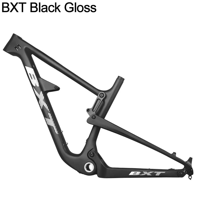 BXT New AM Suspension Carbon Mountain Frame 29er Travel 150mm Thru Axle Cross MTB Bike Soft Tail Full Carbon bicycle 142/148X12mm