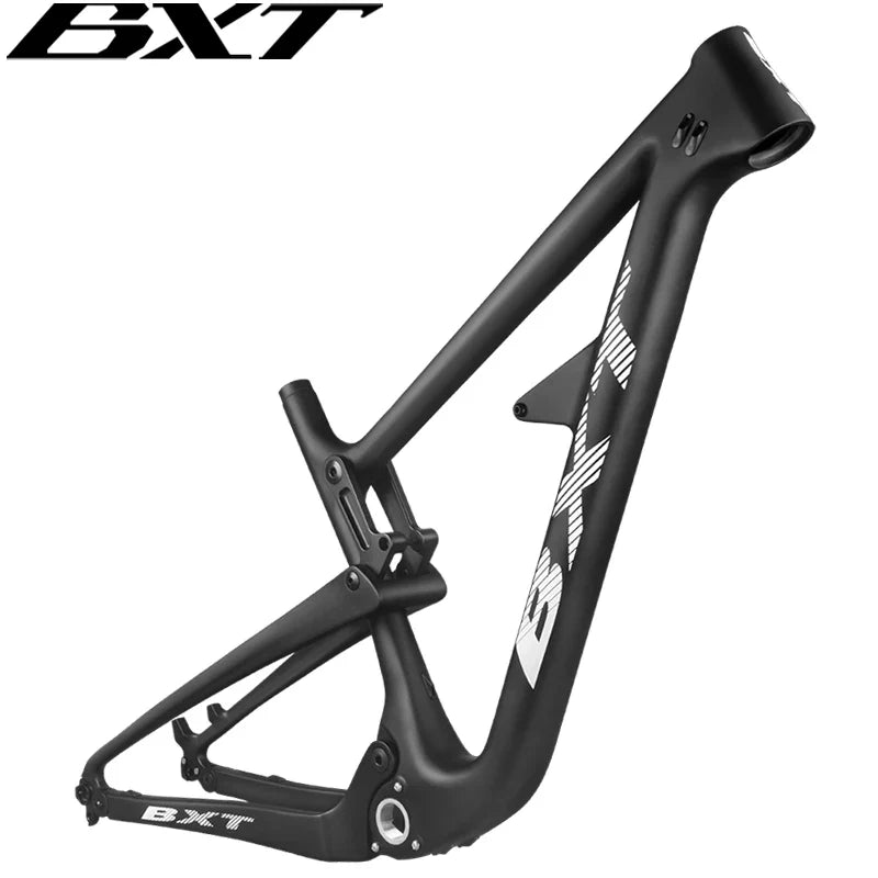 BXT New AM Suspension Carbon Mountain Frame 29er Travel 150mm Thru Axle Cross MTB Bike Soft Tail Full Carbon bicycle 142/148X12mm
