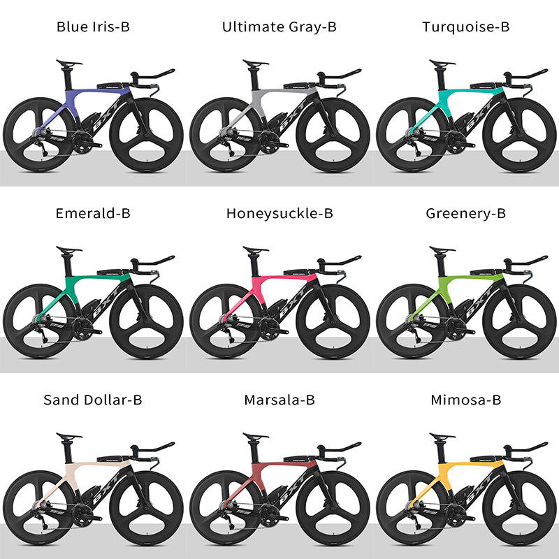 BXT Carbon Triathlon Time Trial Bike – L-TWOO ER9 2x12 Electronic Wireless Shifting, 24-Speed Carbon Fiber TT Road Bicycle with Wheels