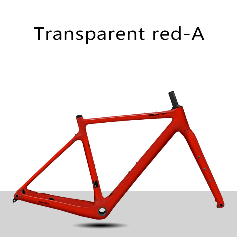 BXT Carbon Gravel Bike Frame Fully Hidden Cable Carbon Frame Fork Thru Axle Gravel Disc Brake Carbon MTB Road Bicycle Frame 27.5er