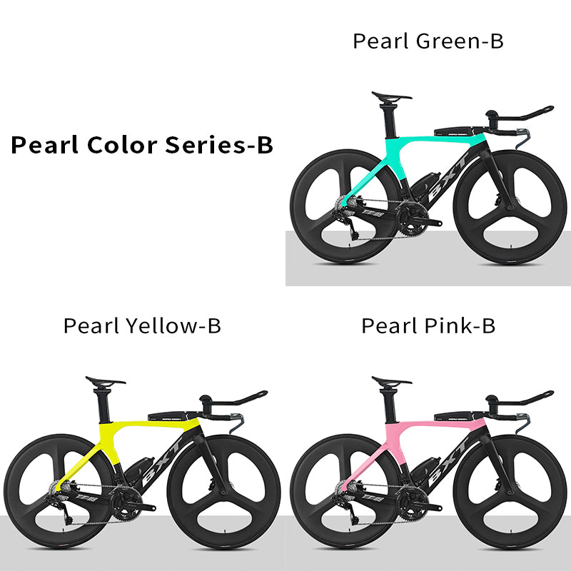 BXT Carbon Triathlon Time Trial Bike – L-TWOO ER9 2x12 Electronic Wireless Shifting, 24-Speed Carbon Fiber TT Road Bicycle with Wheels