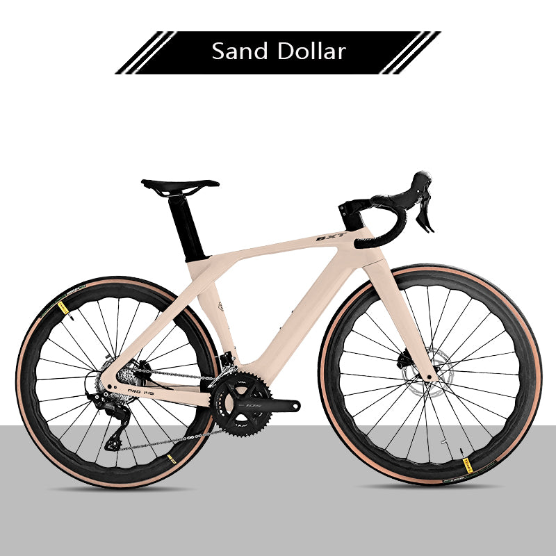 BXT Carbon Rennrad Shimano 105 R7120 Ultraleichter Straßenrahmen mit Scheibenbremse Carbon Road Bike