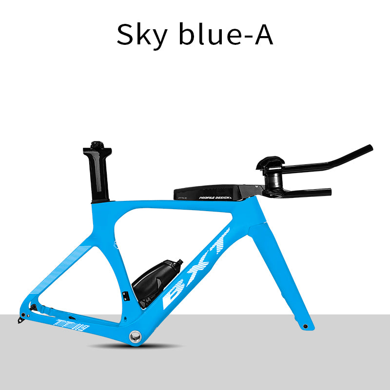 BXT Full Carbon TT Bike Frame Set, Time Trial, Road Bicycle, Disc Brake, Handlebar, Thru Axle, Racing Cycling