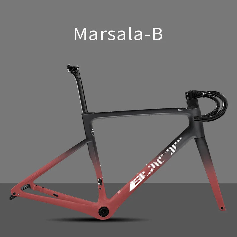 BXT Superlight Carbon Road Bike Frame, Disc Brake, T47, BSA, BXT, New, Internal Cycling Frameset, 950g, 2024