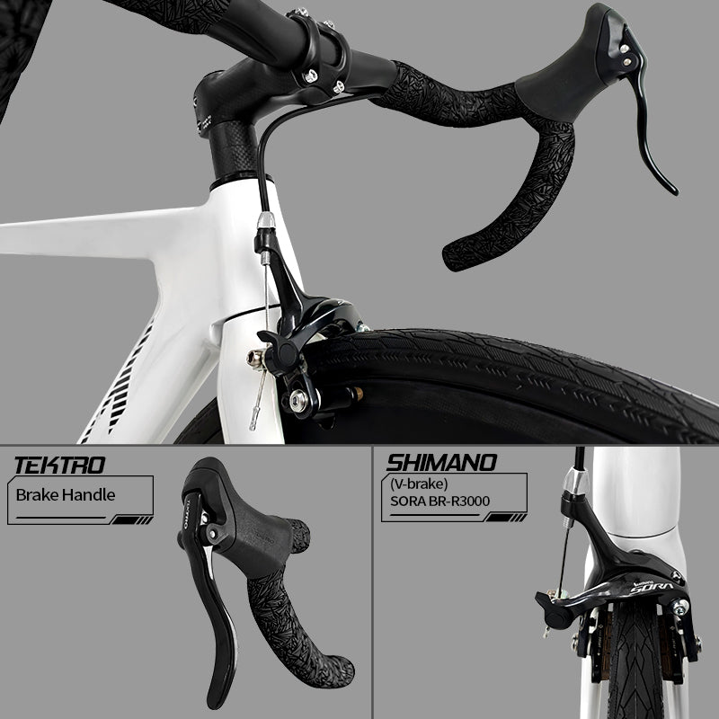 BXT New Carbon Fiber Track Bike with Front V/Rim Brake SORA BR-3000 T800 Carbon 88mm Wheels Fixed Gear Bicycle Single Speed