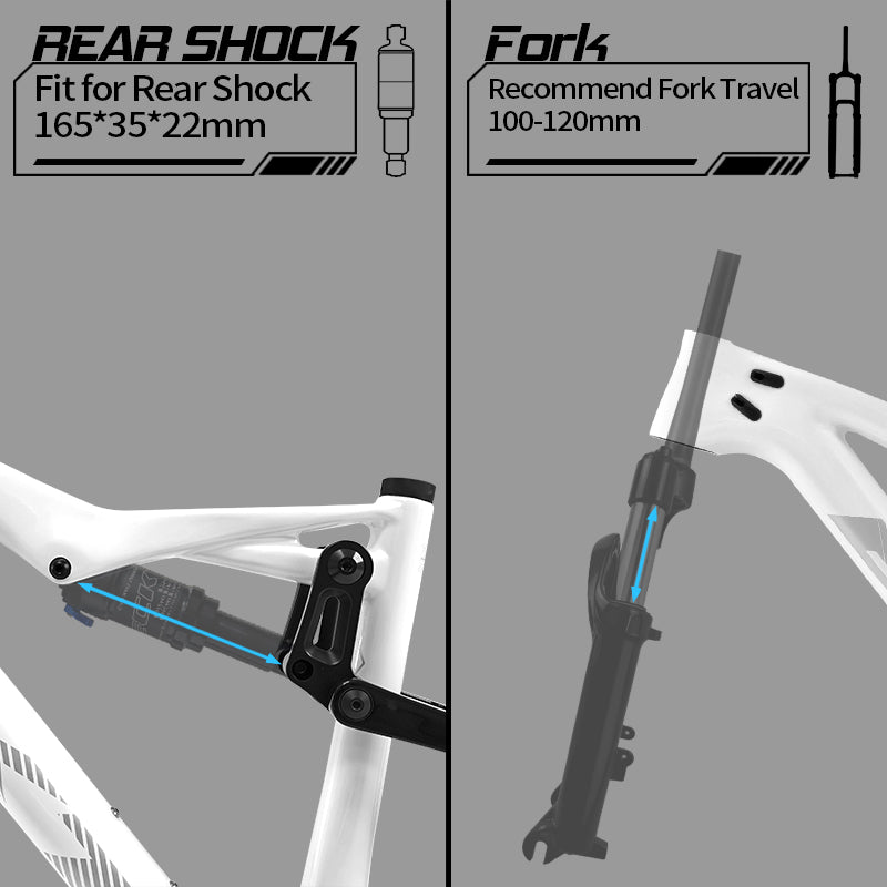 BXT-MTB-107(UDH) 29er Carbon Full Suspension Frame, Boost 148x12mm, 100mm Frame Travel, Disc Brake Compatible
