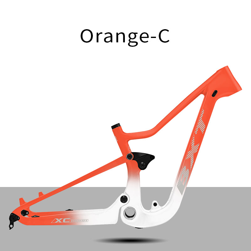 BXT Suitable Height 135-150cm Carbon Full Suspension MTB Frame 24er Travel 90mm Mountain Full Suspension Bicycle Frame for Girl Boy