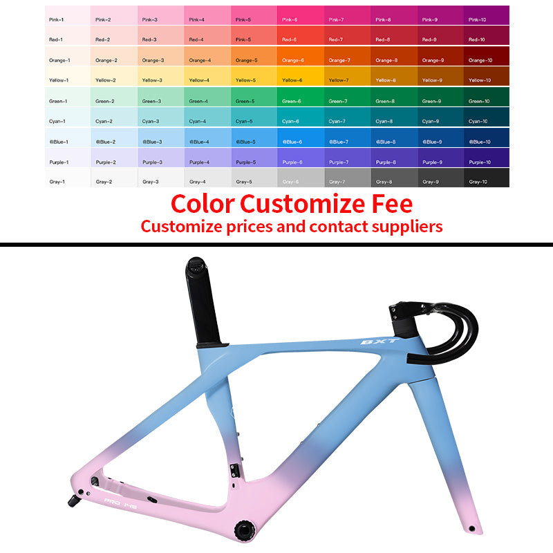 BXT carbon fiber bicycle/Color+logo customization/custom scratch-resistant and wear-resistant electroplating / mirror-plated finish / custom high-end paint finish / ice crack / chameleon
