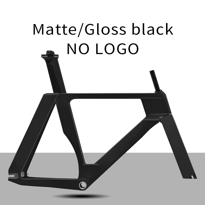 BXT TRC-195 Carbon Track Frameset | Fixed Gear Frame with Fork, Seatpost & Headset | Lightweight 700C Aero Frame for Indoor Racing