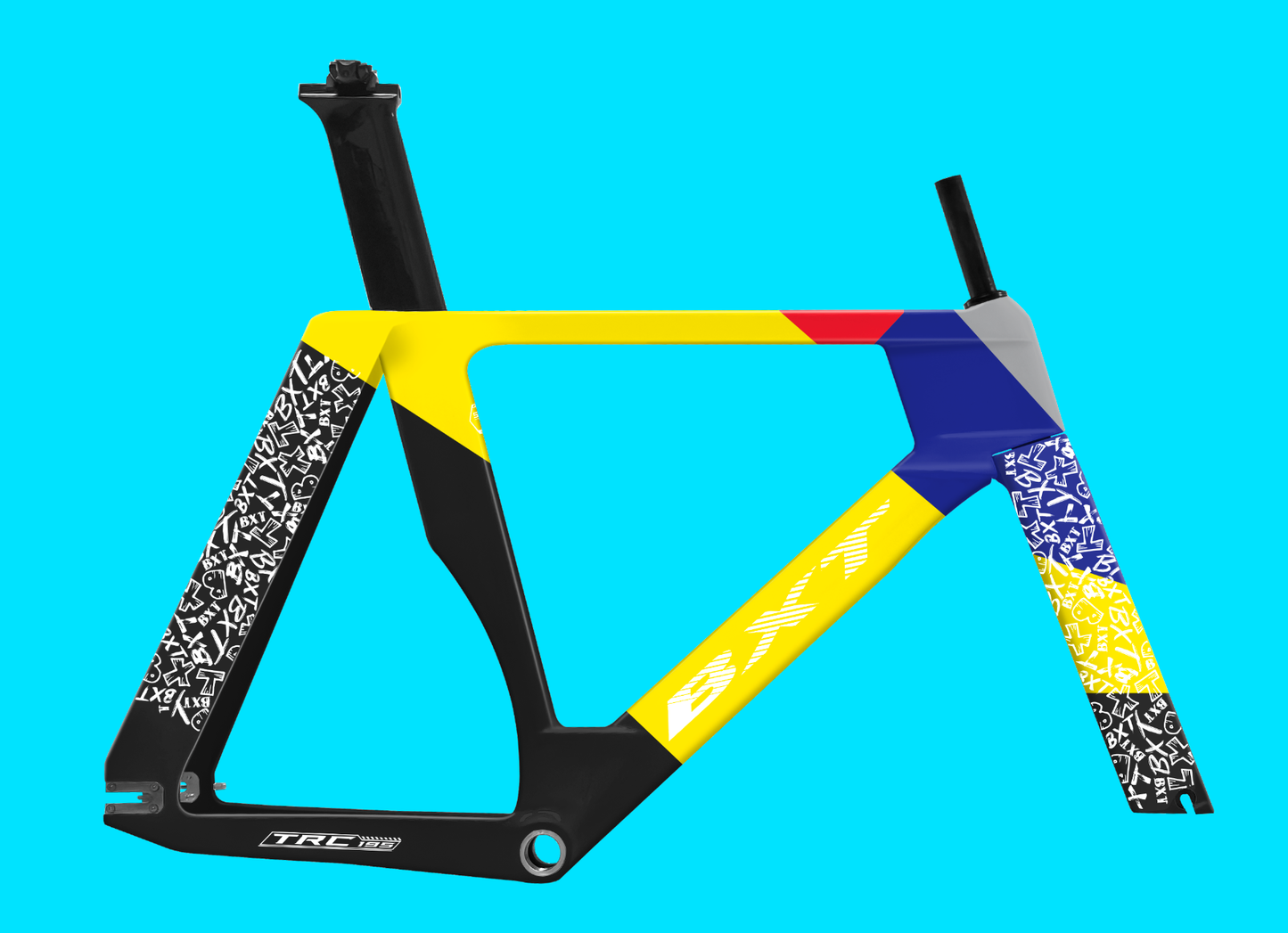 BXT-TRC-195 Carbon Fiber Track Frame – Flag Edition | Fixed Gear | T1000 Carbon Fiber | Aerodynamic Design