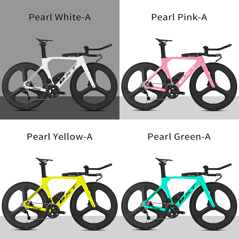 BXT Carbon Triathlon Time Trial Bike – L-TWOO ER9 2x12 Electronic Wireless Shifting, 24-Speed Carbon Fiber TT Road Bicycle with Wheels