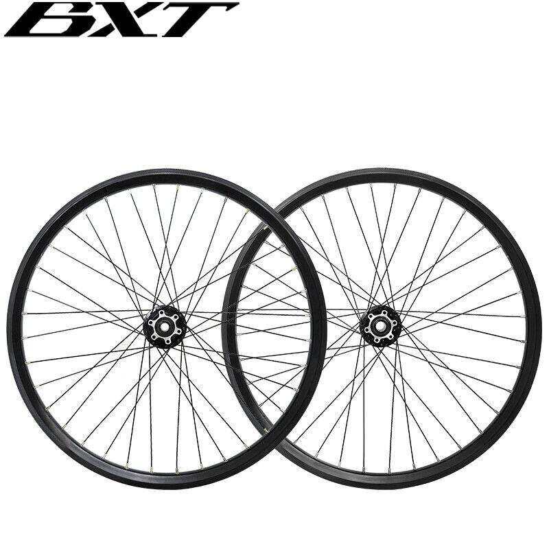 BXT 20er/24er Aluminum Alloy Bicycle Wheelset Disc Brake Mountain Bike Wheelsets Thru-axle Boost TMB student/child Wheel