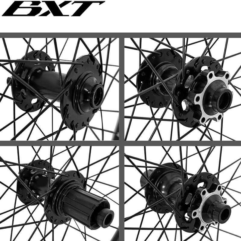 BXT 20er/24er Aluminum Alloy Bicycle Wheelset Disc Brake Mountain Bike Wheelsets Thru-axle Boost TMB student/child Wheel