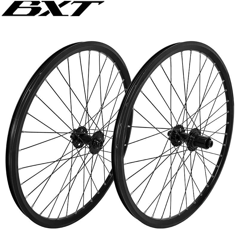 BXT 20er/24er Aluminum Alloy Bicycle Wheelset Disc Brake Mountain Bike Wheelsets Thru-axle Boost TMB student/child Wheel