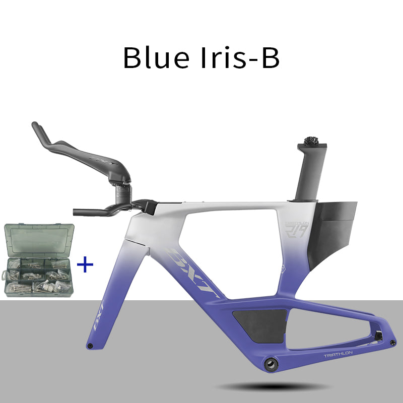 BXT 2026 Carbon T1000 BXT Disc Brake Carbon TT Bike Frame Time Trial Racing Bike Frameset with TT Handlebar Storage Case Triathlon Bicycle Frame