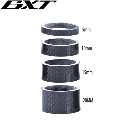 1 1/8" Full Carbon Fibre 3k glossy Spacer Headset Fork Washer 5mm 10mm 15mm 20mm 4pcs/set bicycle parts