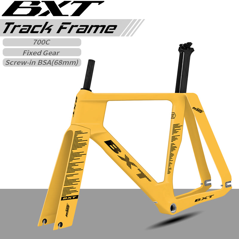 BXT New Carbon Track Frame Fixed Gear Track Bike Carbon Fibre Frame TRC-195 Single speed Track Frameset 700Cx28C