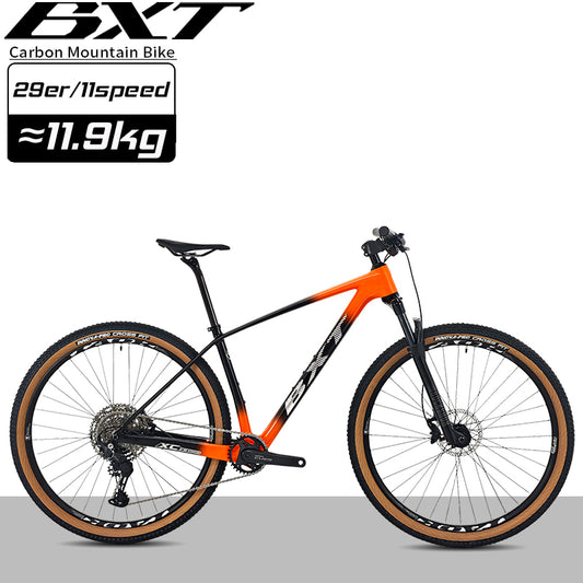 BXT Carbon XC Mountain Bike – Full SHIMANO 11-Speed Drivetrain, DEORE Hydraulic Brakes, 29x2.25 Tires, TAOK Alloy Wheels