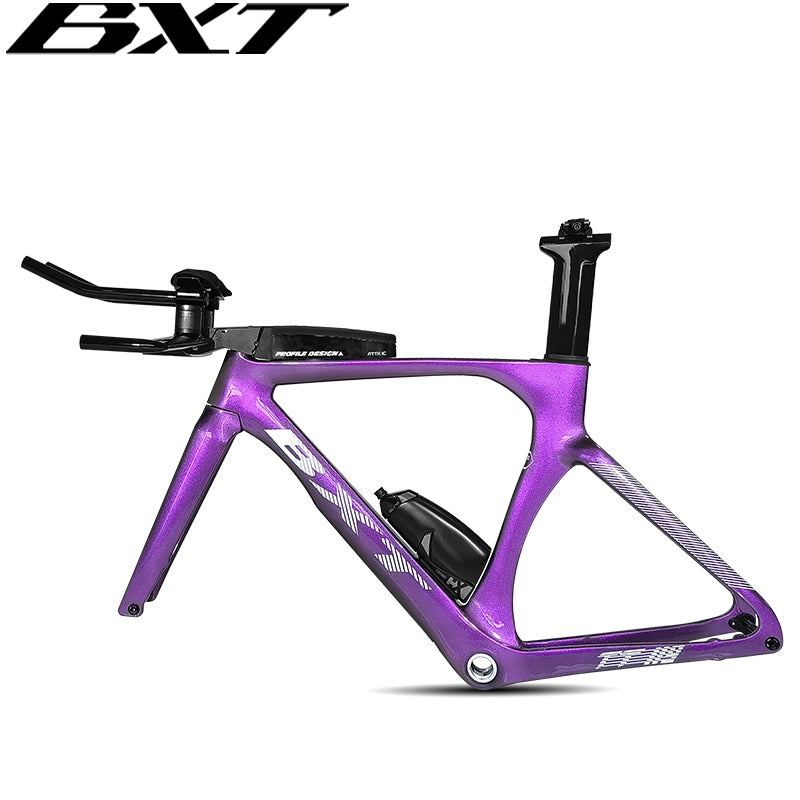 BXT Carbon TT Frameset Flat Mounted Disc Brake Bike Frames TT handblebar TT Bike Frame Racing Cycling