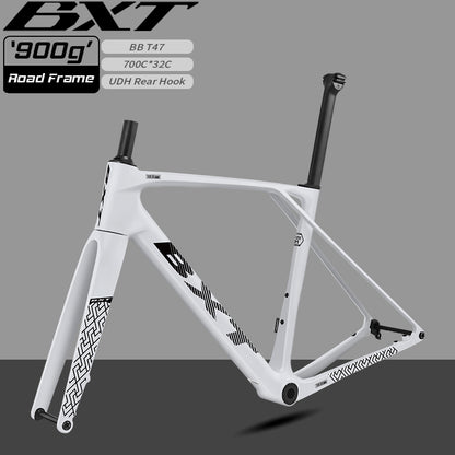 BXT Carbon Road Bike Frame T1000 Carbon Fibre Road Frameset Flat-Mounted Disc Road Frame fit Mechanical& Di2