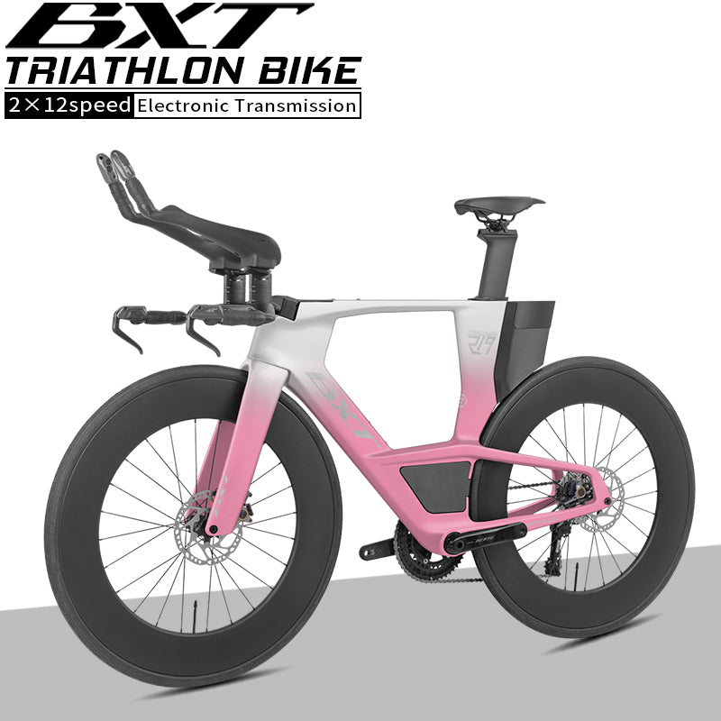 BXT 2026 New  Carbon Fiber Disc TT Bicycle Di2 Groupset Compatible Time Trial Racing Road Bike LTWOO ERX 24 Speeds