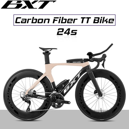 BXT Carbon Light Weight Road Bike tt bike TT Bicycle Zeitfahrrad Disc Triathlonfahrrad  Shimano 105 R7120