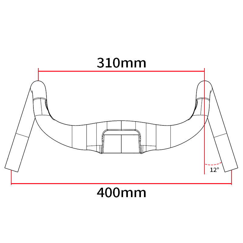 BXT Carbon Fiber Small size Inside Road Handlebar Track Cycling Handle Sprint Match Bicycle Handlebar TT Bike Handlebar Fixed Flared/Swing-Out Gravel Handlebars