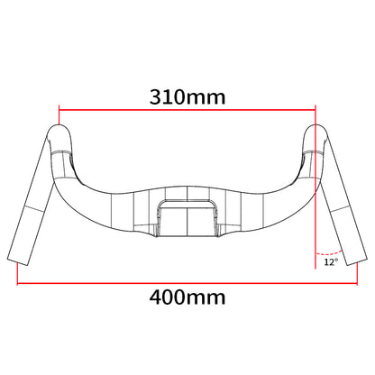 BXT Carbon Fiber Small size Inside Road Handlebar Track Cycling Handle Sprint Match Bicycle Handlebar TT Bike Handlebar Fixed Flared/Swing-Out Gravel Handlebars
