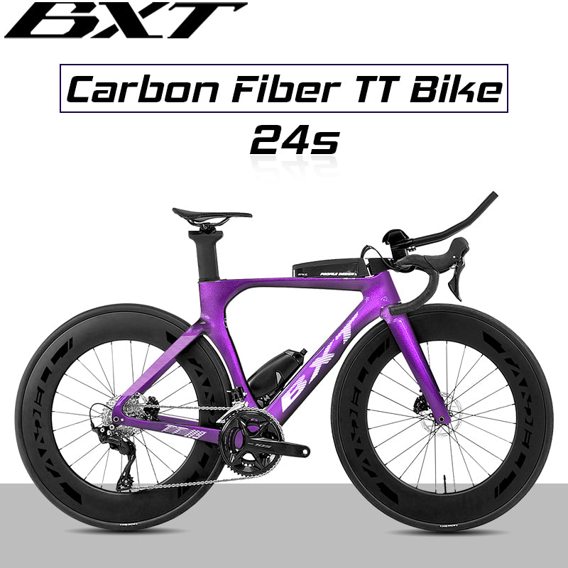 BXT 2025 New Carbon Zeitfahrrad Disc Triathlonfahrrad Carbon TT Bike 2x12 Gang 10.35kg