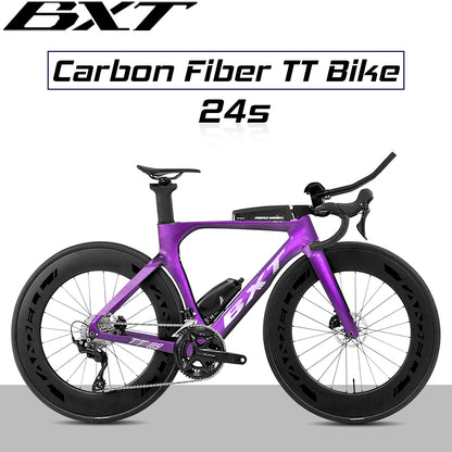 BXT Carbon Light Weight Road Bike tt bike TT Bicycle Zeitfahrrad Disc Triathlonfahrrad  Shimano 105 R7120