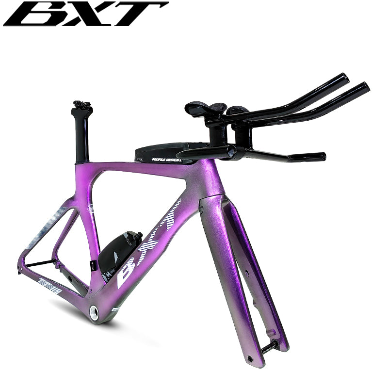 BXT carbon tt frameset TT bike frame Time Trial, Road Bicycle,  High Quality Disc Brake , TT Handlebar Storage Case , Racing Cycling Aero Triathlon