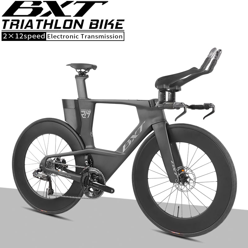 BXT 2026 New  Carbon Fiber Disc TT Bicycle Di2 Groupset Compatible Time Trial Racing Road Bike LTWOO ERX 24 Speeds
