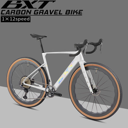 BXT New 055 Gravel Bike Full Carbon Shimano GRX820 1*12 Speed Gearset Bicycle 700*45C  All-Terrain Off-Road Bike