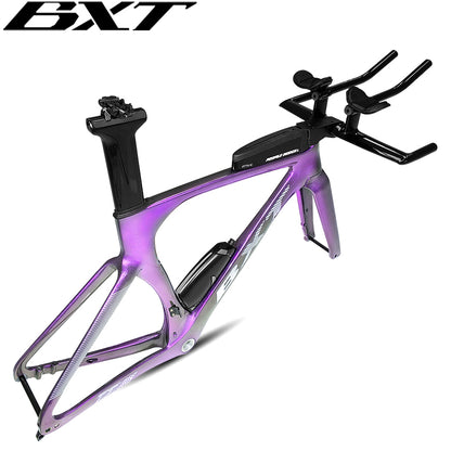 BXT Carbon TT Frameset Flat Mounted Disc Brake Bike Frames TT handblebar TT Bike Frame Racing Cycling