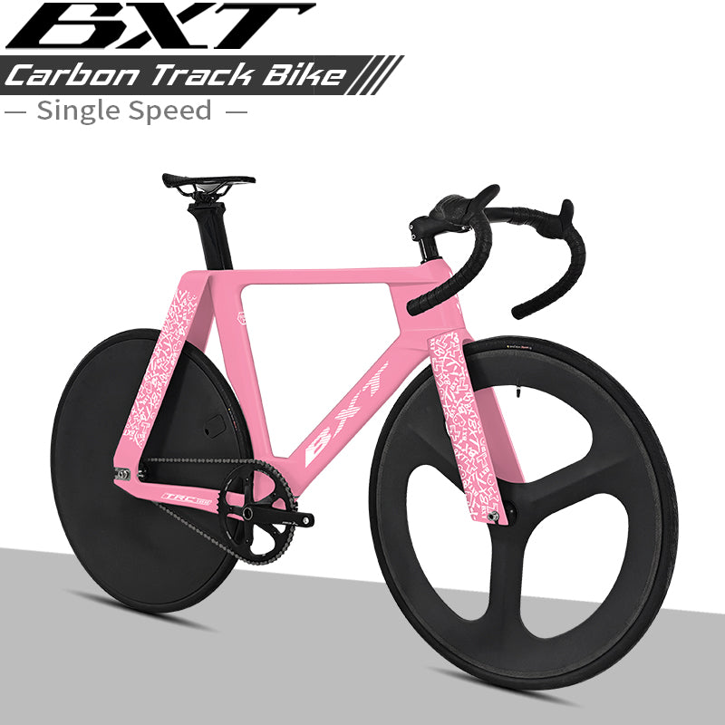BXT-TRC-195 Track Complete Bike Carbon Fiber Fixed Gear Bicycle Single Chainring Carbon Track Bike Closed Wheel Time Trial Track Bike