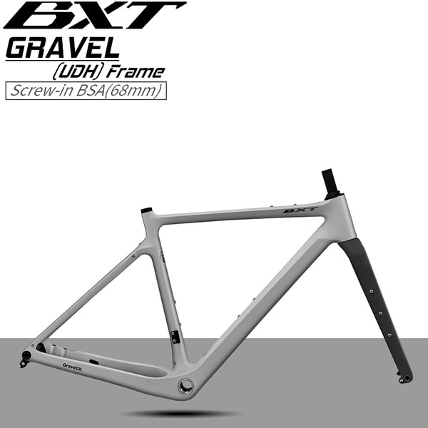 Neuer Carbonfaser Gravel Bike Rahmen Scheibenbrems Fahrradrahmen Steckachse