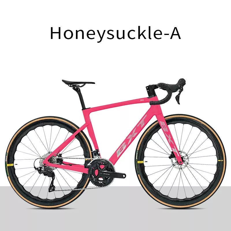 BXT Carbon Road Bike 24 Gang Ultraleichter Carbon Rennrad Hydraulisch Scheibenbremse 49cm 52cm 54cm 56cm