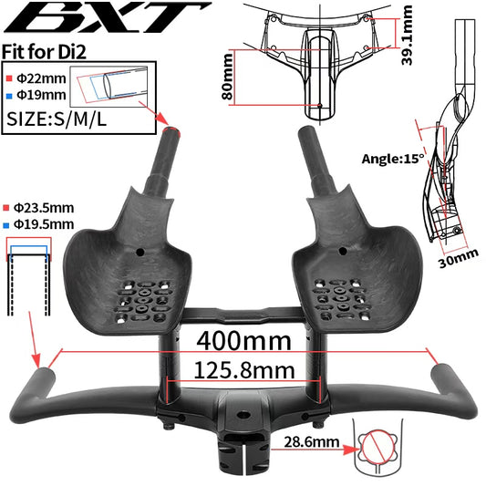 BXT 2026 New Road Triathlon Time Trial Full Carbon Bike Rest TT Handlebars