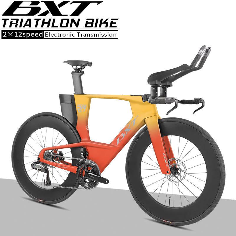 BXT 2026 New  Carbon Fiber Disc TT Bicycle Di2 Groupset Compatible Time Trial Racing Road Bike LTWOO ERX 24 Speeds